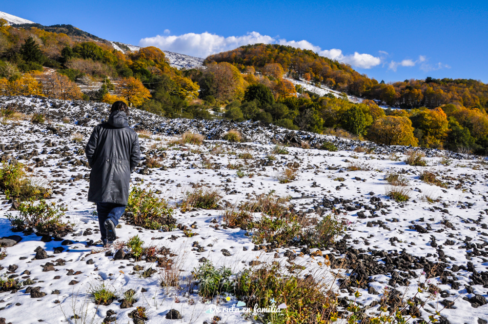 monte etna en otoño